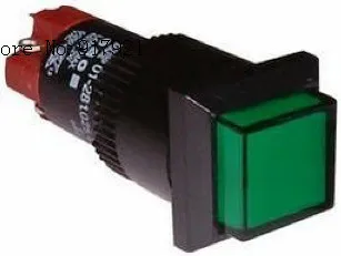 

[ZOB] Switzerland EAO button indicator imports of industrial square 16mm diameter hole green Protection class IP40 --5PCS/LOT