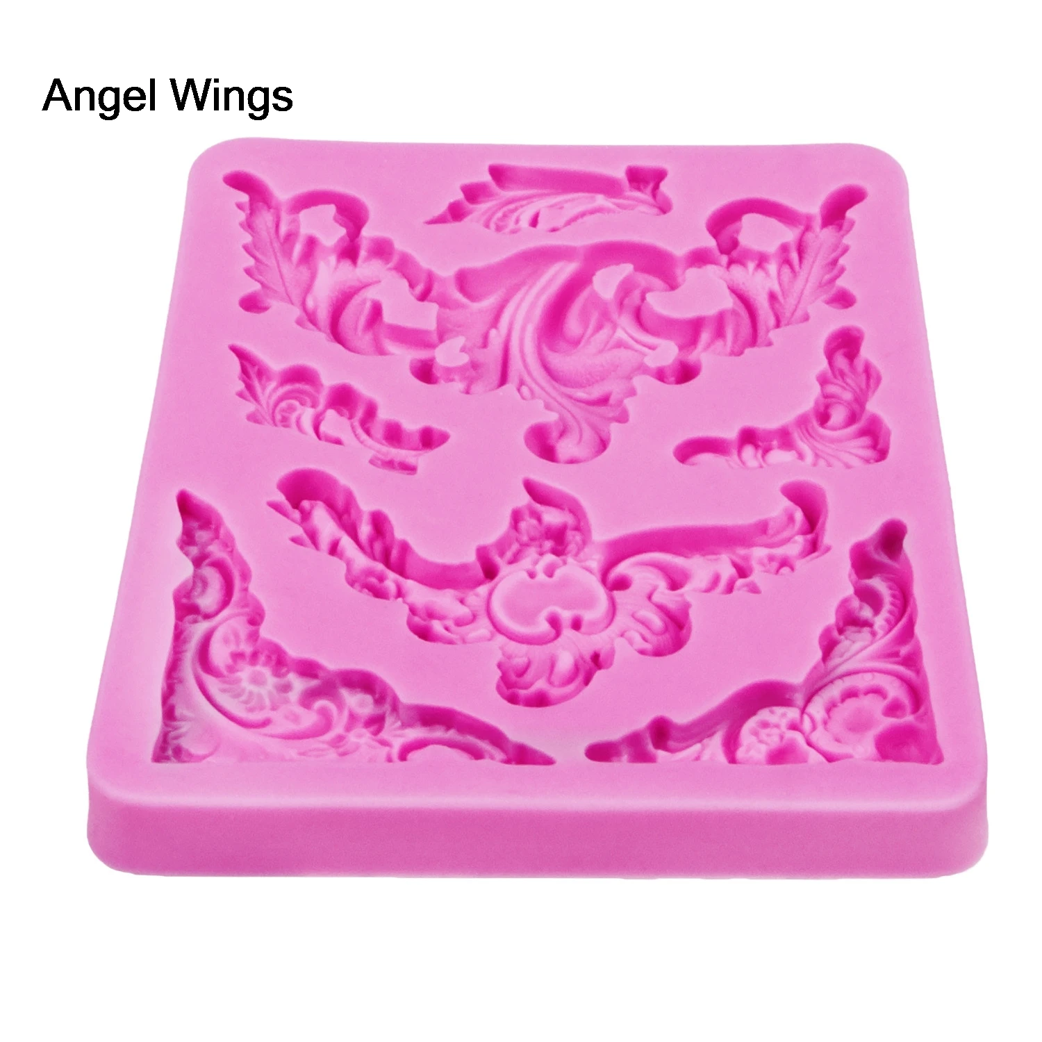 Angel Wings пищевая 3D форма для помадки силиконовая торта кружевная полимерной глины