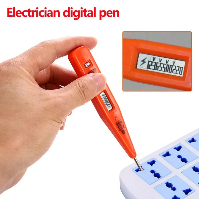 

Multi-Sensor Electrical LCD Display Voltage Detector Test Pen Multifunction AC DC 12-220V Digital Test Pencil