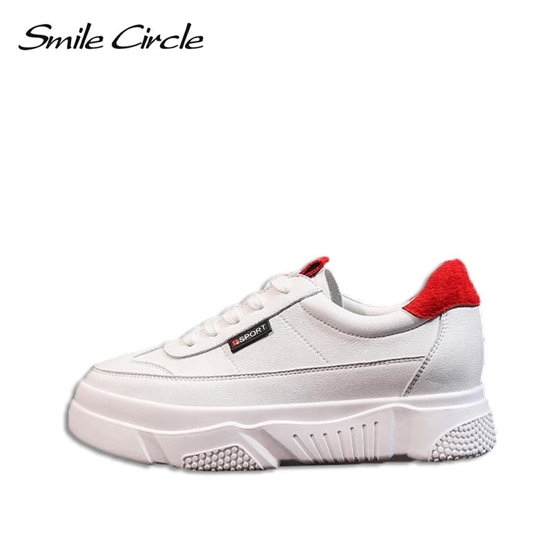 

Smile Circle 2019 sneakers Women Flat Shoes Casual platform Shoes Soft bottom Non-slip Ladies Sneaker Increased within the 3CM