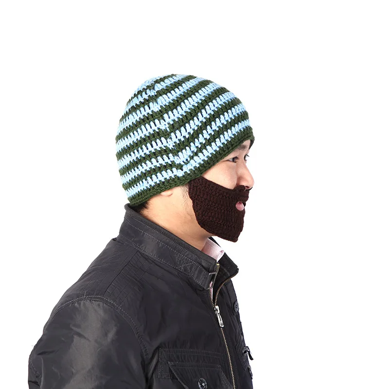 Осенне-зимняя вязаная шапочка для женщин и мужчин, шапка s Beanie, шляпа с усами, маска для лица, Вязаные Лыжные зимние шапки унисекс оранжевого и синего цвета