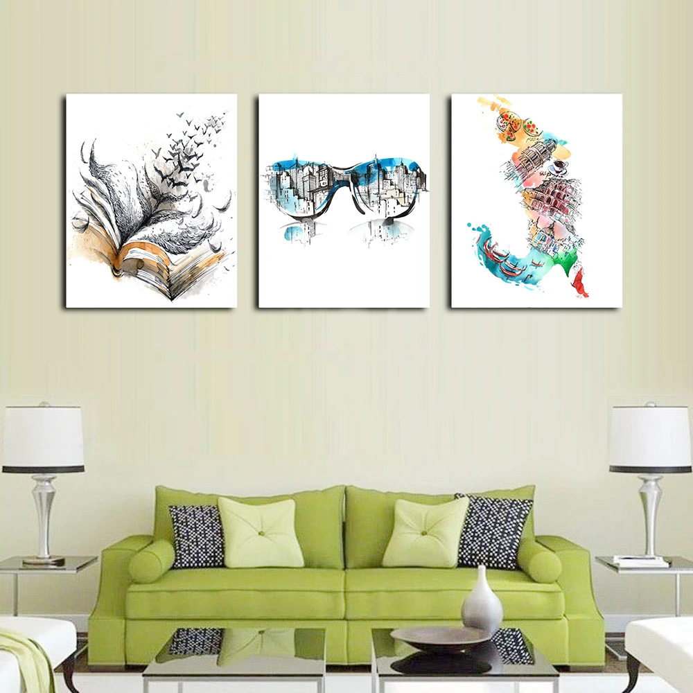 

Abstract Watercolor Modern Canvas Wall Artwork Decorative Painting Poster For Home Decoration Wedding Decor Living Room No Frame