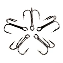 50 шт. 2#4#6#8# высокоуглеродистая стальная приманка рыболовный крючок, рыболовные Крючки прочные Pesca Jig тройные Крючки с отверстием для ловли карпа рыболовные снасти