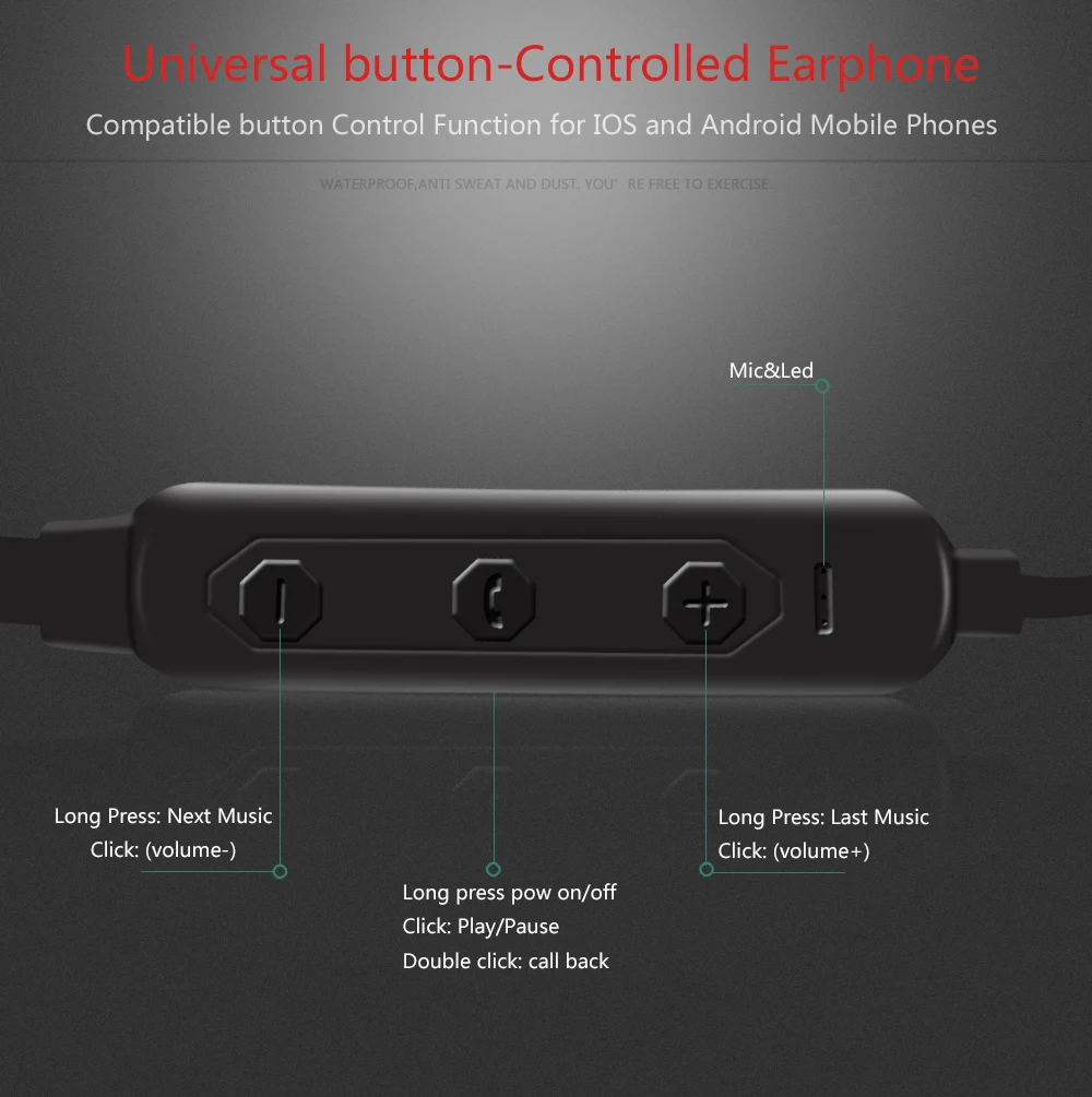 wireless bluetooth earphone headphone 5
