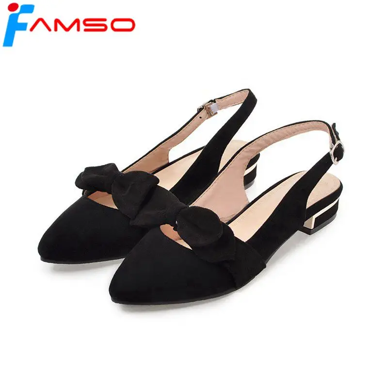 

FAMSO 2019 New Women Sandals Shoes Black blue Pink Flip Flops Pointed toe Outdoor Slides Summer Fashion Flats Sandals For Lady