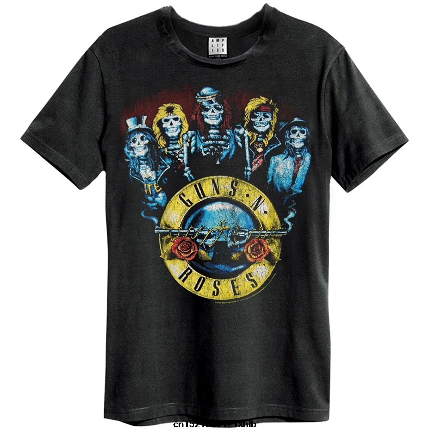 

Men T shirt Guns N Roses Skeleton Drum Cotton Black funny t-shirt novelty tshirt women