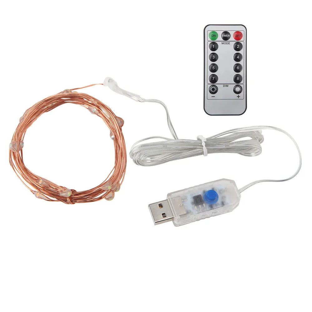 

Fairy Garland Lights 5M 10M LED USB String Lights with Remote Decorative Lights for Bedroom Patio Christmas Wedding Party Dorm