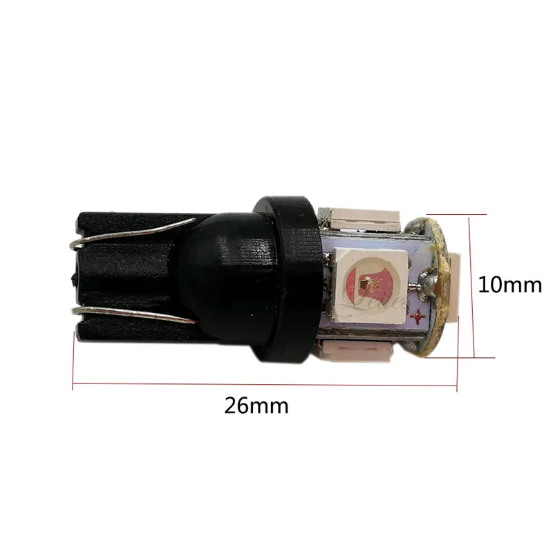 Leites 10pcs W5W RGB Changeable Colors 15 Mode led t10 RGB Width Lamp Signal Car Wedge Light Bulb T10 194 5050 RGB LED Light  (3)