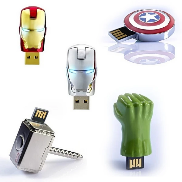 

Hot Sale Avengers Iron Man Thor Hammer USB Flash Drives USB Stick Memory Card Flash Disk Pendriver Pen Drive 32GB 64GB 128GB 2.0