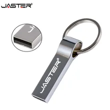 JASTER металлический флеш-диск USB 2,0 из нержавеющей стали 4 ГБ 8 ГБ 16 ГБ 32 ГБ 64 Гб 128 ГБ флеш-накопитель флешки карта памяти с брелком