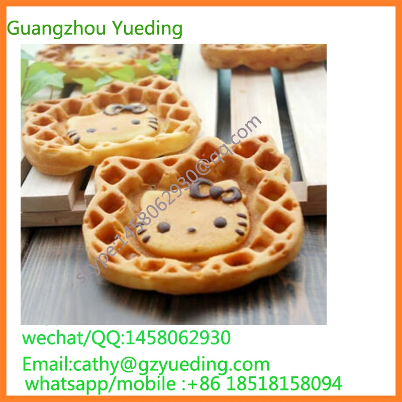 

New design 110V 220V electric Commercial Hello kitty animial shaped waffle maker, automatic commercial waffle maker