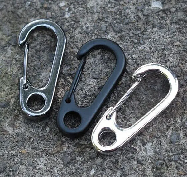 3pcs/lot Stainless Steel Split Keychain Key Ring Clasps Clips Hook