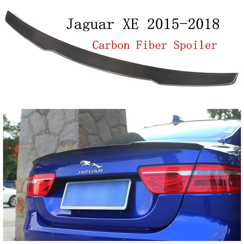 Auto Carbon Fiber Spoiler For Jaguar XE XEL 2015 Rear Trunk Spoilers Lid Diffuser High Quality Car Accessories