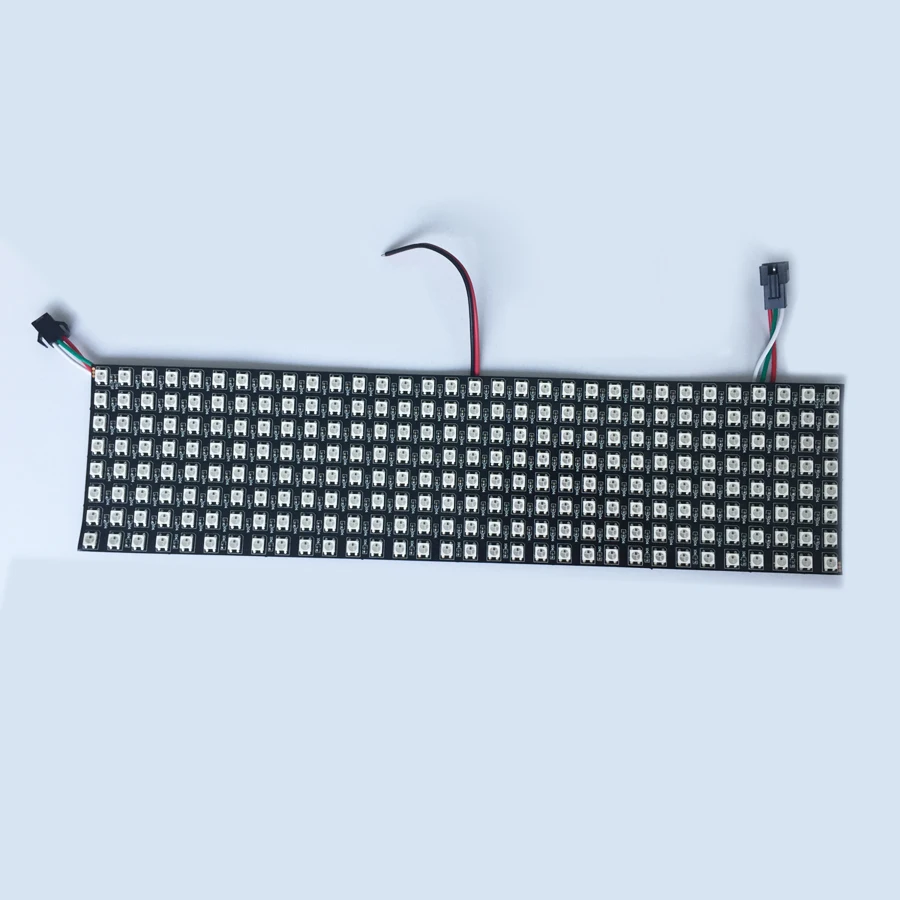 32*8 пикселей SK6812 RGB Адресуемая светодиодная цифровая Гибкая панель Размер: 320 см * 80