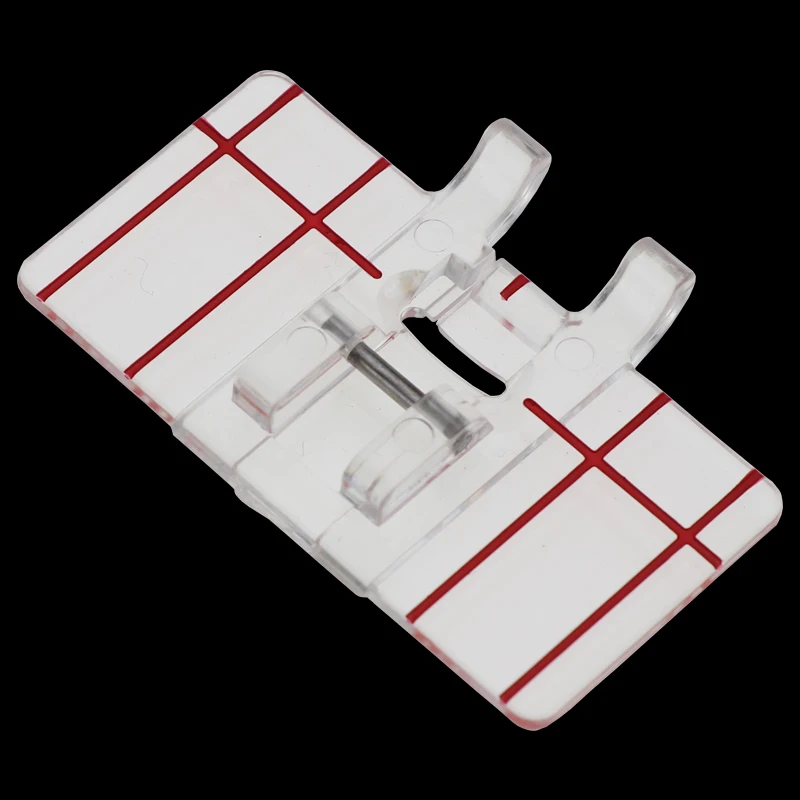 2Pcs Clear Plastic Parallel Stitch Foot Presser For Home Domestic Sewing Machine