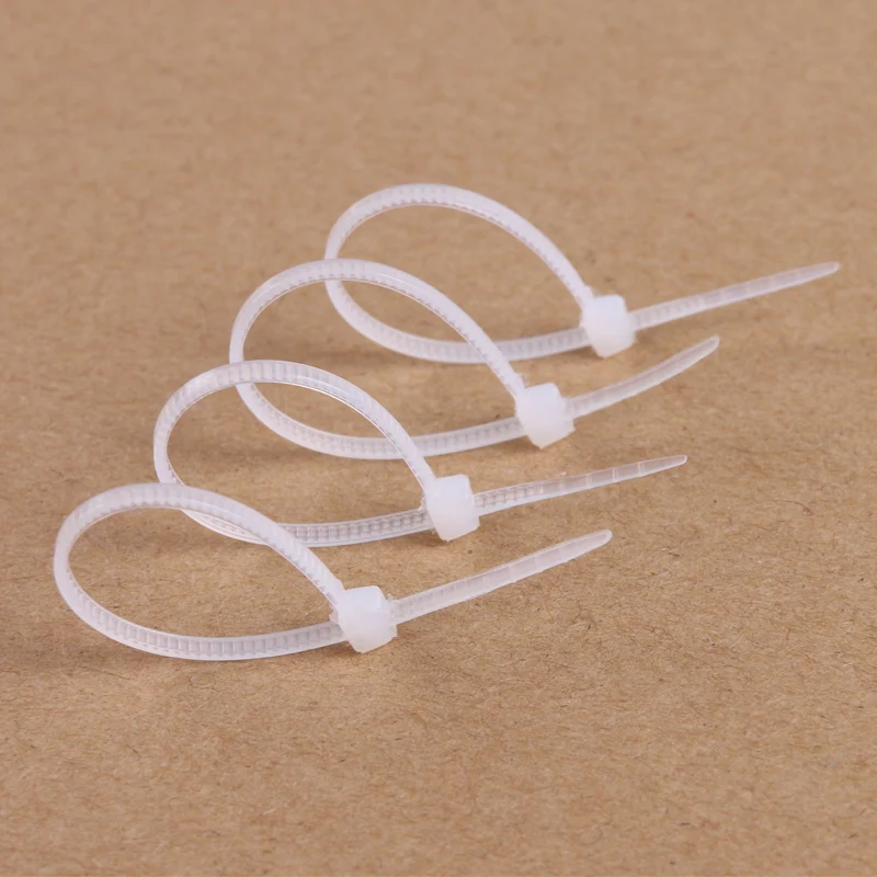 1000Pcs White 3*80mm Plastic Self Locking Cable Tie (1.8*80mm)cable