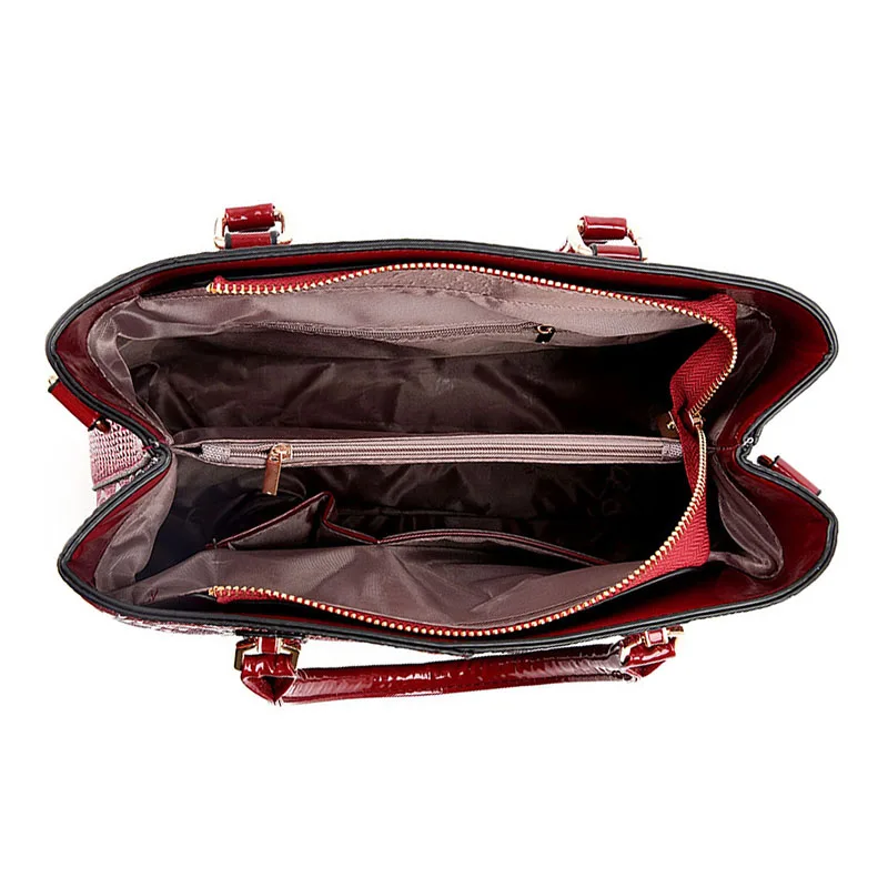 Large Capacity Pu Leather Handbag Women Patchwork Fashion Shoulder Bag Big Tote Casual Ladies Hand Bags Female Luxurious (4)