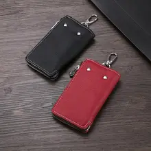 Винтажный из воловьей кожи для ключей сумка многофункциональный мужской кошелек большой емкости модная деловая женская сумка для карт кошельки сумка для ключей