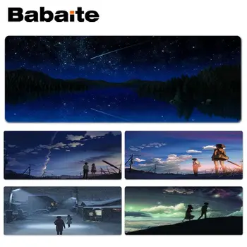 

Babaite New Design Centimeters Per Second Beautiful Anime Lockedge Mouse Mat Size for 30x60cm 40x90cm Rubber Rectangle Mousemats