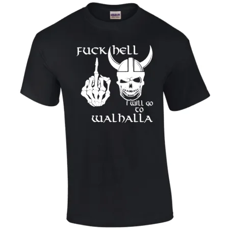 Футболка VIKING HELL VALHALLA стильная повседневная футболка унисекс с принтом модная
