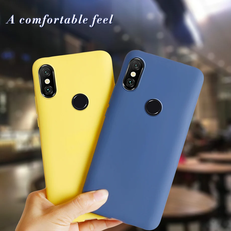 Silicone Case for Xiaomi Mi A2 Lite Case Cover Soft TPU Colored phone Case  For Xiaomi MiA2 lite Redmi 6 Pro Fundas Back Cover