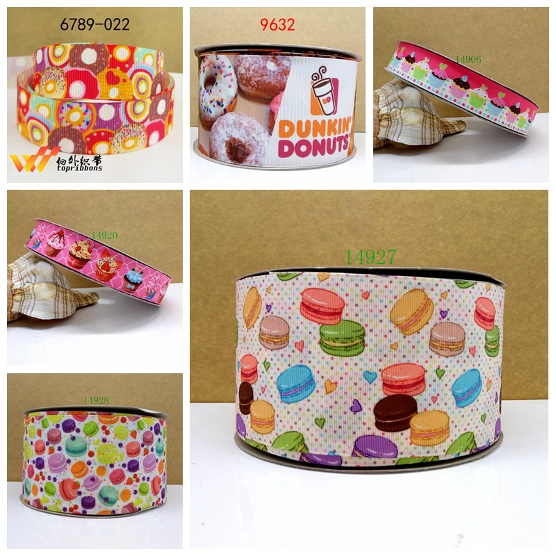 

Free shipping 50 yard cartoon printed grosgrain ribbon 14928