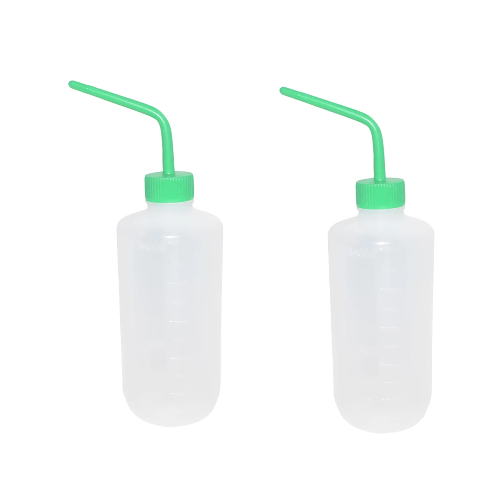 Garden Watering Can/Tattoo Plastic Squeeze Water/Soap Wash Bottle - Green, 500ml (2Pack)