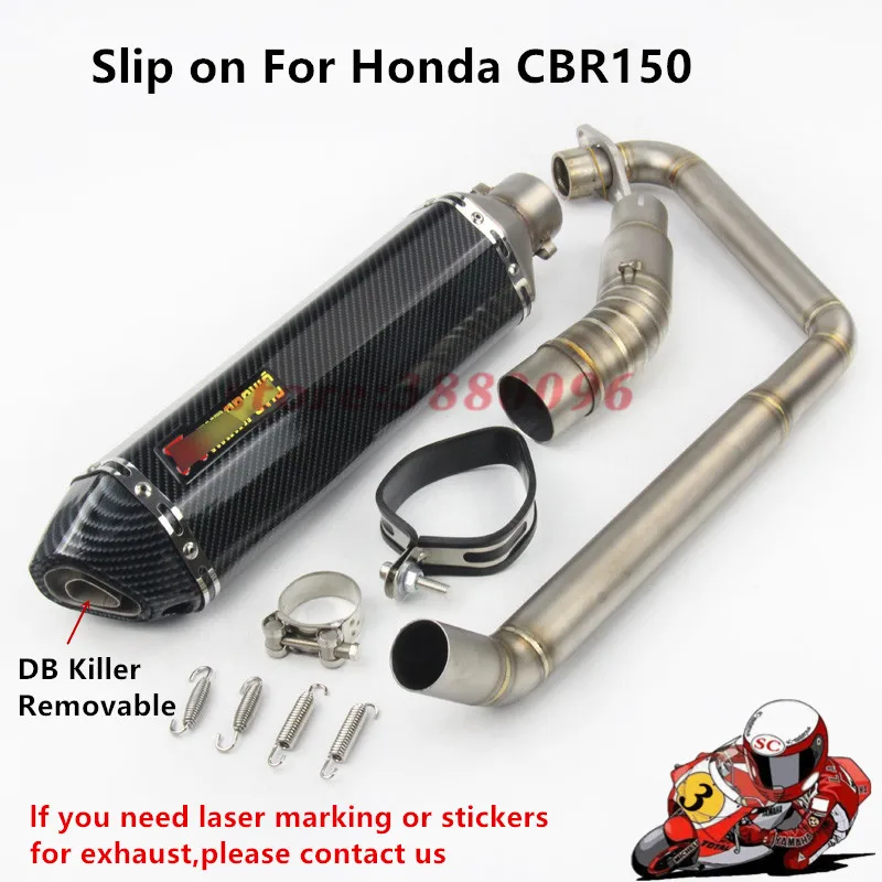 

CBR 150 Motorcycle Exhaust Muffler full System Front Link Pipe + Muffler Escape Tail For Honda CBR150R CBR150 CB150R