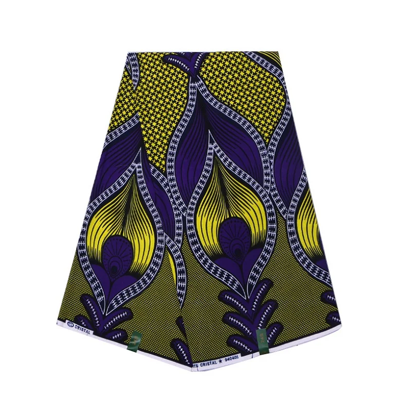 

mylb High Quality 6 Yards 100%Cotton African Guaranteed Dutch Wax Print Bazin Fabric Wax Fabrics