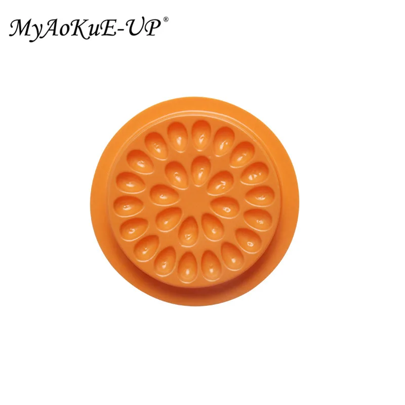 100pcs orange Одноразовый пластиковый держатель для ресниц в виде цветка, клеевой поддон для наращивания ресниц, инструменты для макияжа - Цвет: 100pcs orange