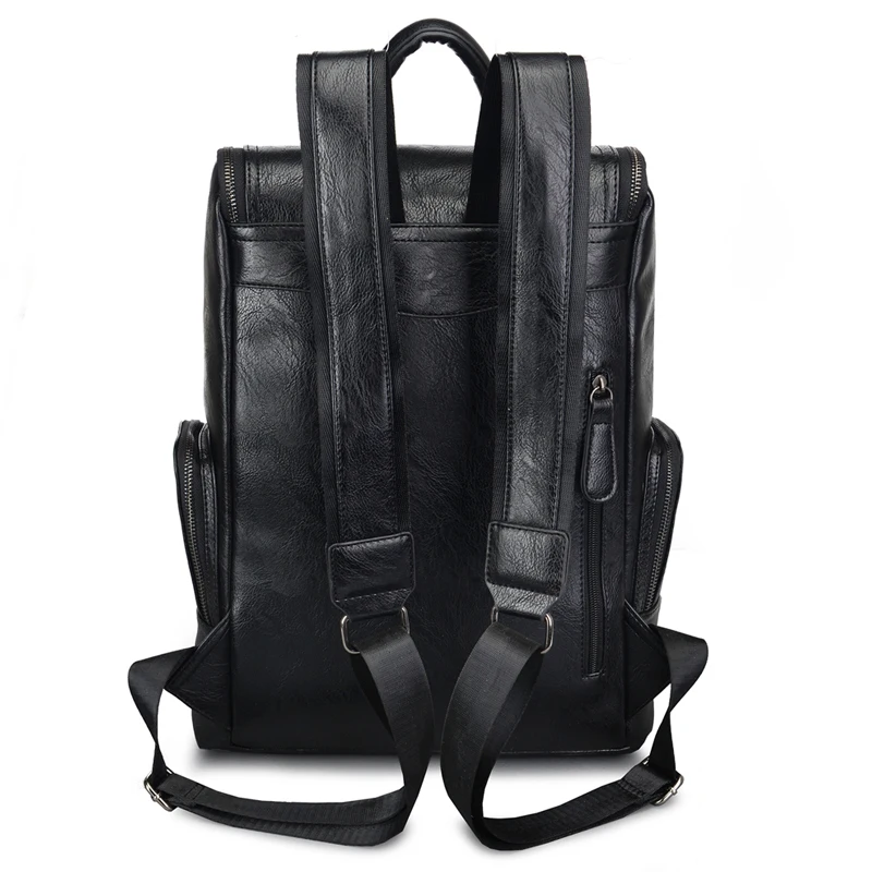 Mochila De cuero de diseñador de marca 2017 para hombre, Mochila escolar, Mochila femenina, bolso de viaje marrón y negro