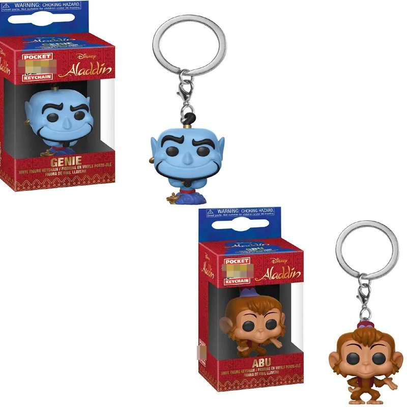 

Funko Pop Aladdin Lamp Keychain GENIE ABU Action Figure Character Juguete Collection Keychain Birthday Boy Girl Gifts Toys