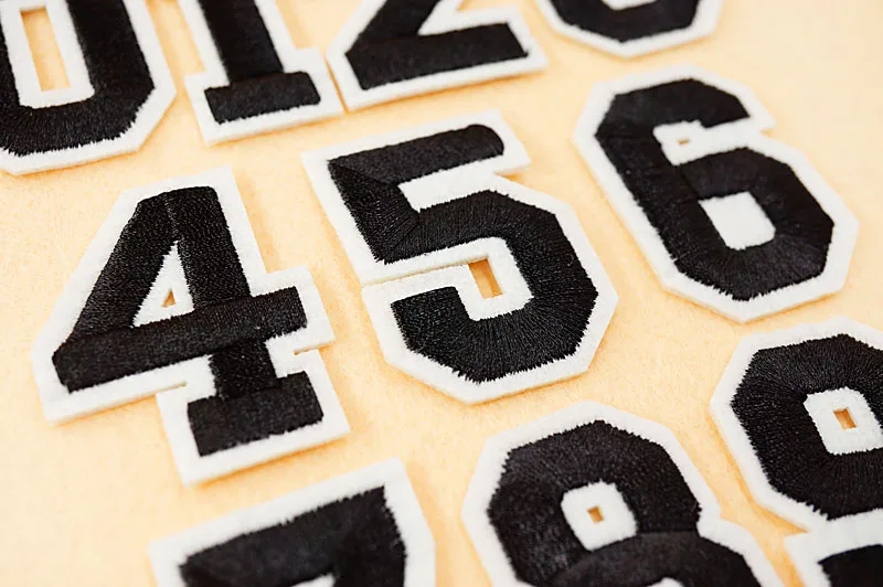 Number: 0 1 2 3 4 5 6 7 8 9 Size:3.8*5cm Patch Embroidered Applique Sewing Clothes Stickers Garment Apparel Accessories Synthetic Leather