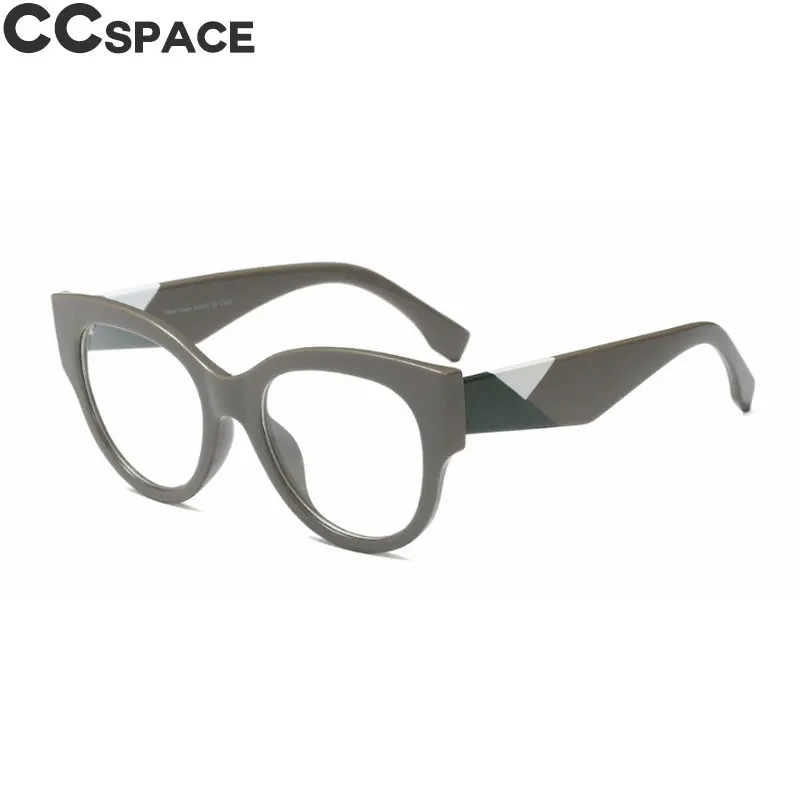 Ретро Круглые очки с оправой для женщин Кошачий глаз стильные дизайнерские оптические модные компьютерные очки 45636 - Цвет оправы: C1 gray clear