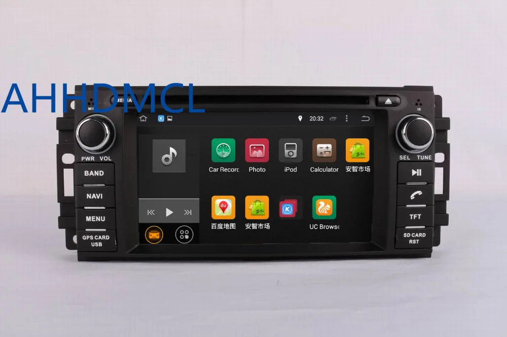 Discount AHHDMCL Car Multimedia Player Stereo Radio Audio DVD Android 9.0 Navigation 2G RAM For Jeep Commander Wrangler 2007 2008 ~Up 5