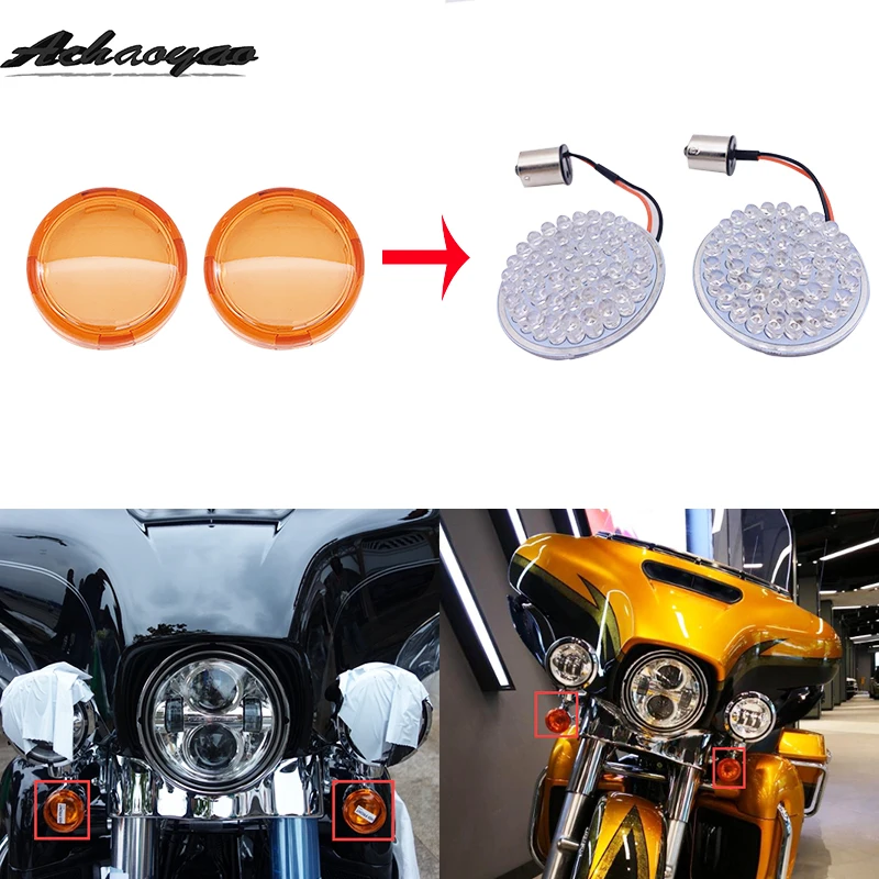 Мотоцикл Пуля указатель поворота свет 1156 1157 Светодиодные вставки для Harley Touring