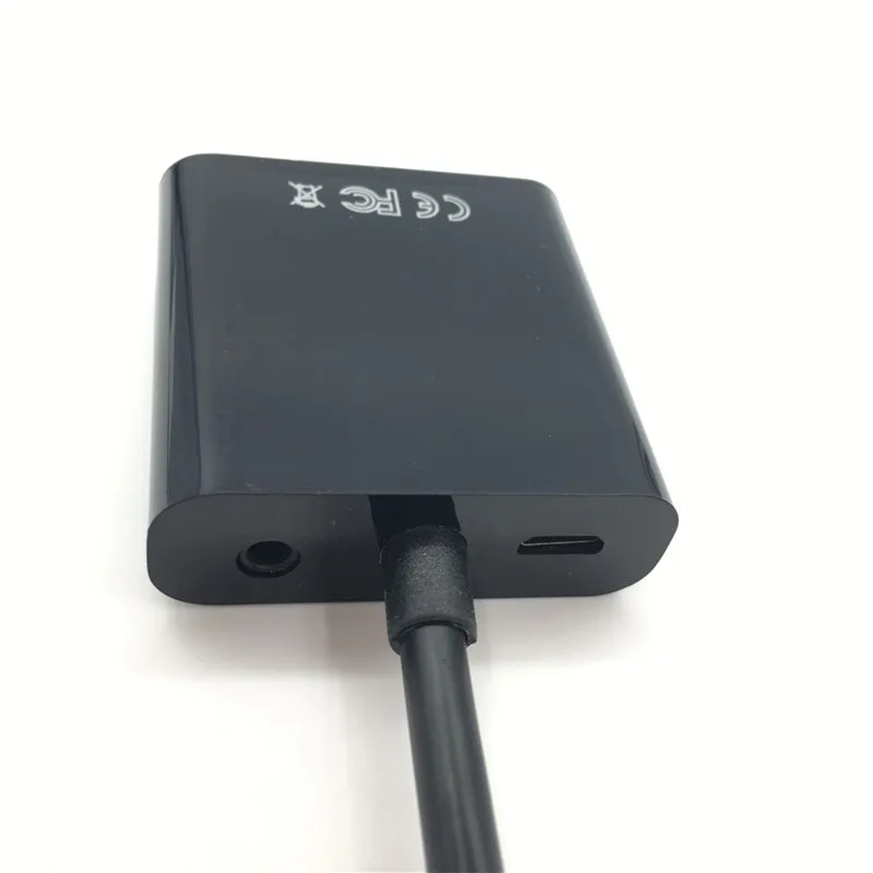 Адаптер hdmi-vga кабель HDMI к VGA конвертер адаптер Поддержка 1080P с аудио кабелем для HD tv xbox PS3 PS4 ноутбука ТВ коробка