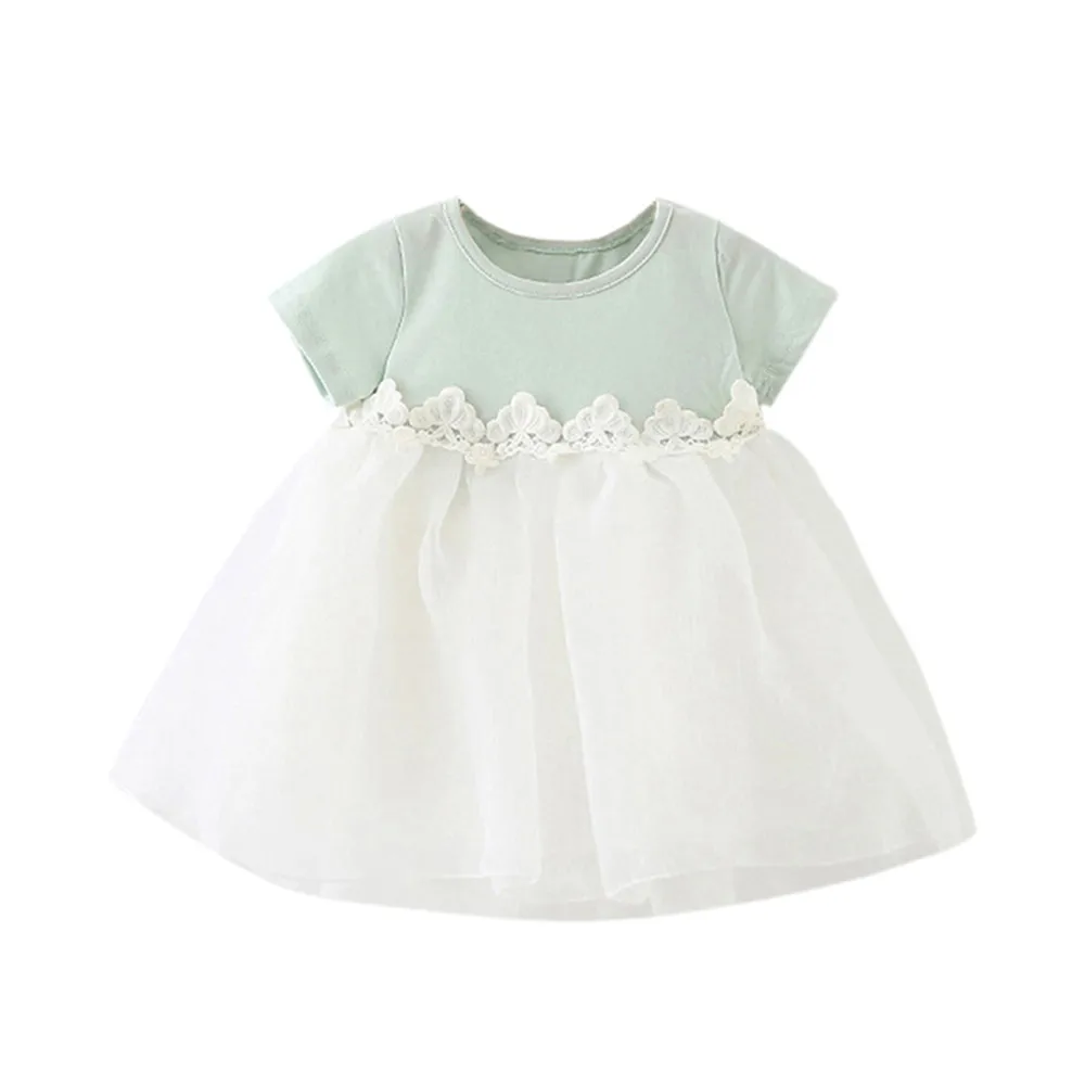 

CHAMSGEND Cute Bow Baby Girl Cotton Blend Princess Bridesmaid Pageant Birthday Party Wedding Dress JAN28 P30