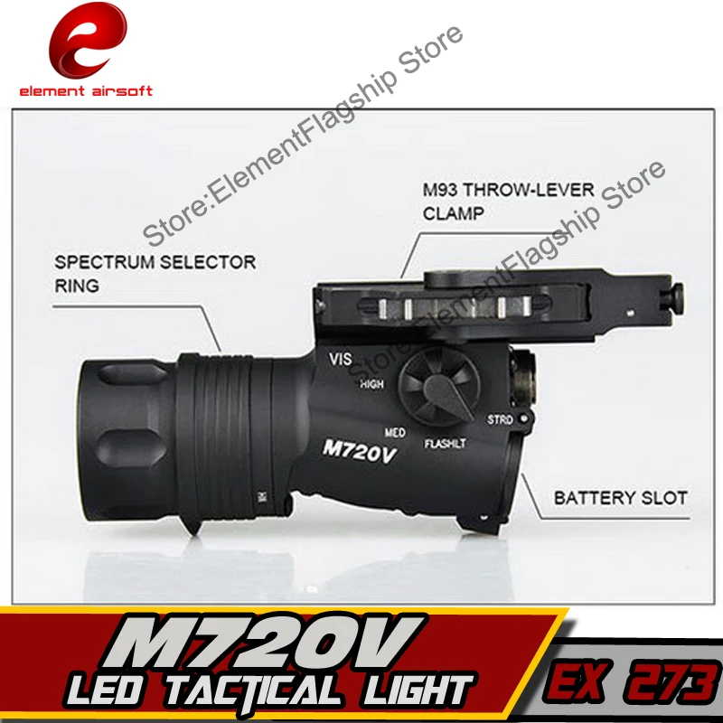 Interruptor de Controle Elemento Airsoft Caça Lanterna Pressão Aumentada M720v Montagem Duplo Luzes Surefir Softairô Arma Tática 6 Cheap Luzes de armas