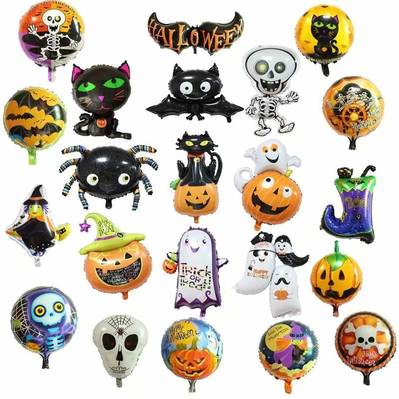 

Halloween Pumpkin Ghost Balloons Halloween Decorations Spider Foil Balloons Inflatable Toys Bat Globos Halloween Party Supplies
