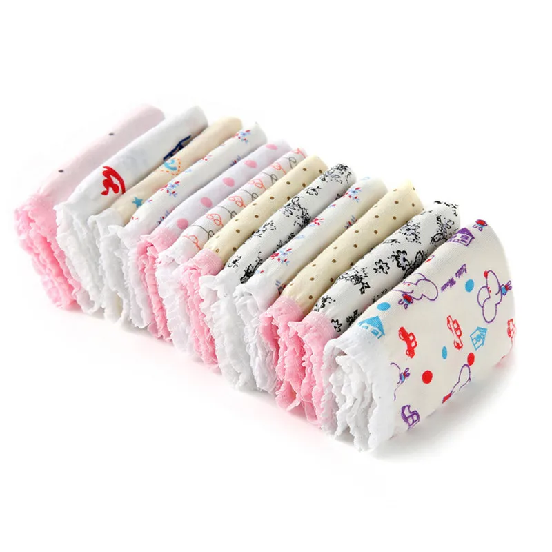 

10pcs/lot Kids Underwear Panties Girls 100% Cotton Baby Pants Cute Girls Underwear Mixed Color Infantil ZJ-MH28T