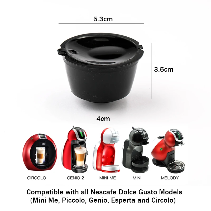 2PCS/Set Coffee Filter Capsule Box Reusable Refillable Coffee Capsule Filters For Nespresso With Spoon Brush Kitchen Accessories