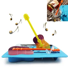 Новое поступление Гитара Силиконовый ледяной куб шоколадный концертный Музыкальный праздник Забавный поднос Плесень Для Dropshopping