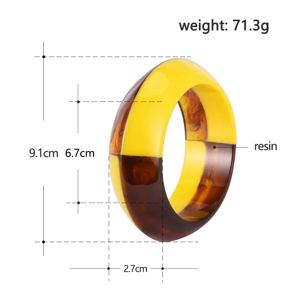Bangle Bracelet Leather Bracelets Multicolor Bracelets Resin Acrylic Bracelet & Bangle For Women Girls Wide Geometric Party Jewelry