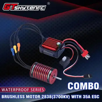 

None GTSKYTENRC Combo 2838 3700KV 4700KV Brushless Motor w/ 35A ESC for HSP Tamiya Axial 1/16 1/12 RC Car