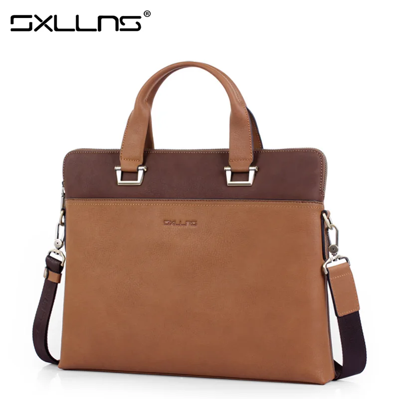 Brand Handbag New Men Shoulder Bags Genuine Leather Tote Bag Sxllns Crossbody Bag Business Casual Briefcase Men's Messenger Bag
