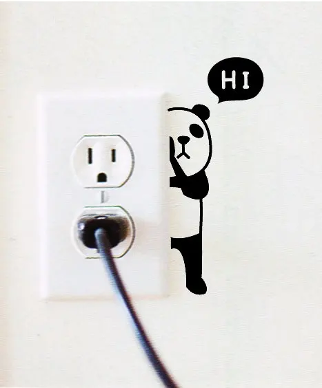 

Cute Animal Light Switch Decal 7 Vinyl Wall Sticker 2 Bears 2 Lions 2 Little Pandas and 1 Big Panda For Kids Rooms Decor DIYSY89