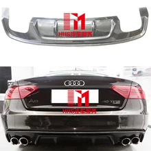 Fibra de carbono Rear Bumper Lip Difusor para Audi A5 Sline S5 Coupe Convertible 2014-2017 Notfit A5 Padrão