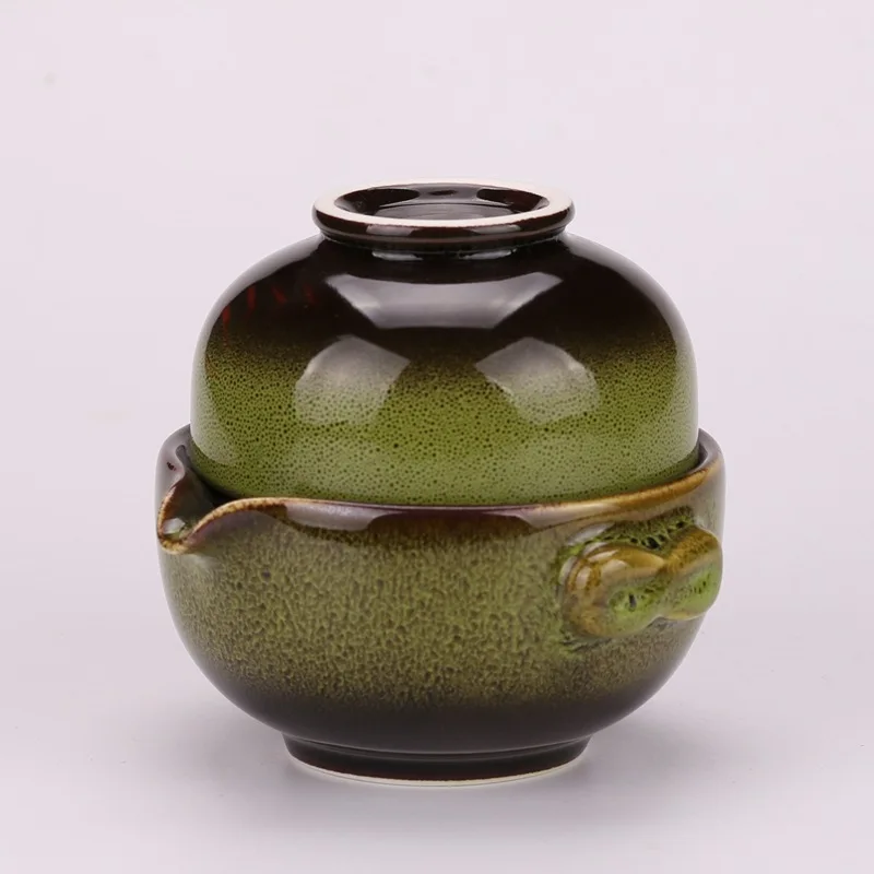Temmoku глазурь звездное небо Путешествия Чайный набор включает в себя 1 горшок 1 чашка, высокое качество элегантный gaiwan, красивый легкий чайник, чай кунг-фу