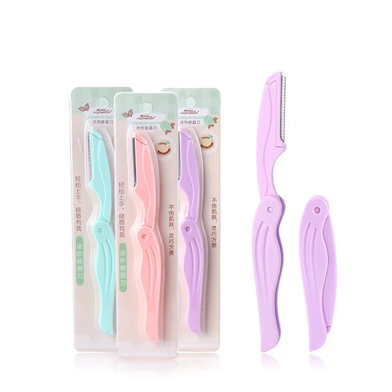 

Folding mini eyebrow knife stainless steel scraping eyebrow knife eyebrow knife safe and convenient to use